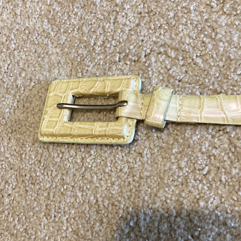 White leather belt